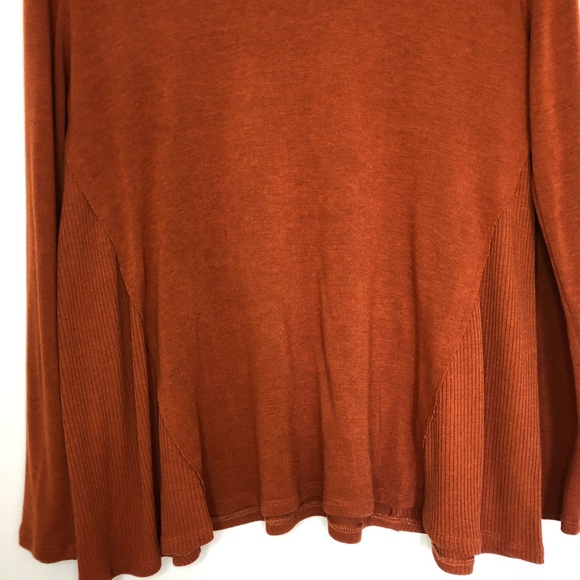 Soft Surroundings Orange Long Sleeve Long Line Tunic Oversized Loose Fit medium - Picture 3 of 8